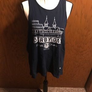 Retro Brand Kentucky Derby-Derby Day Navy Tank-Size Large